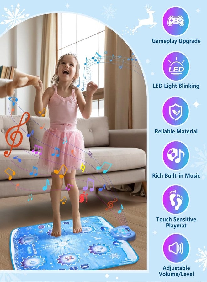 Humzo Frozen Toys Dance Mat for Girls - Bluetooth Light-Up Musical Floor Mat with 4 New Game Modes, Adjustable Volume, 2025 New Gift for Girls Ages 3-12 Birthday & Christmas - Image 4